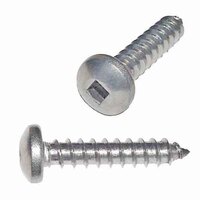 PSQTS122S #12 X 2" Pan Head, Square Drive, Tapping Screw, Type A, 18-8 Stainless